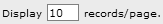 Number of records to display per page