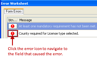 Error icon